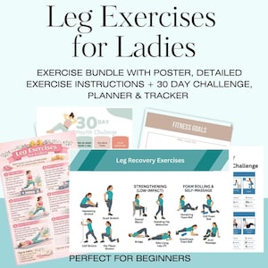 Benövningar Hemträning för kvinnor Utmaning Återhämtning Stretching Stärkande Fitnessträning PDF Utskrivbar Direktnedladdning
