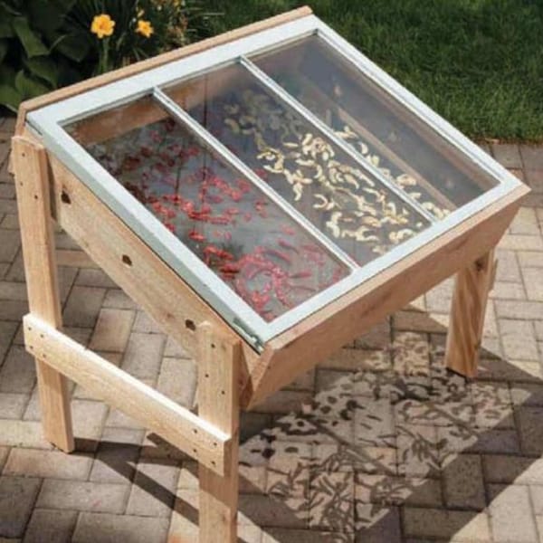 4 Séchoirs à fruits solaires portables DIY, déshydrateur et cuisinière, plans de travail du bois au format PDF à téléchargement immédiat Comment construire un jardinage Prepper