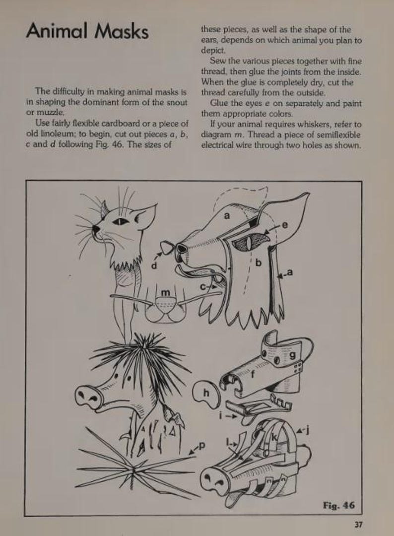 Rod Mask Printable Animal Masks Making Puppets Rod Puppets and Table Top Puppets DIY How ...
