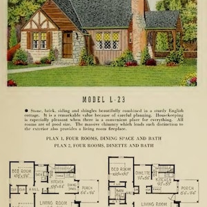 MCM jaren 1950 vintage huis plattegrond 170+ Amerikaanse huisontwerpen tutorplannen moderne woningbouwer Instant Download architectuur