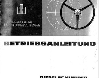 IH 353 423 Betriebsanleitung International 353 Und 423 Tractor Manual Deutsch German PDF Instant Download
