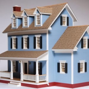 DIY Architects Designed Cape Cod Dollhouse 5 Miniature Doll Houses and Dollhouse Furniture Plans Making Vintage Book Bundle Instant Download