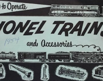Lionel Model Trains Toys Operation Manual PDF 1954 Accessories Parts List Vintage Toy Collectable PDF Vintage Instant Download