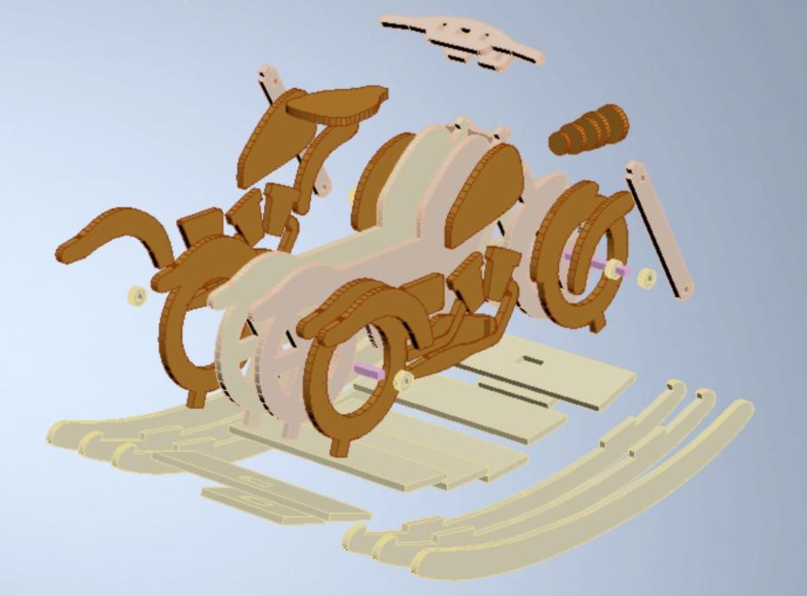 DIY Kids Motorcycle Rocker Child Toddler CNC Woodworking Rocking Plans ...