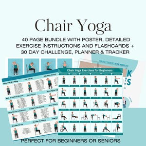 30 Day Chair Yoga Exercise Guide for Seniors Wheelchair User Home Balance Flexibility 30 Challenge Workout Physical Therapy Pilate PDF