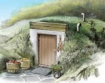 Planos para construir una bodega subterránea casera en tu granja. Construye tu propia bodega subterránea o de tormenta para la conservación de alimentos. Manual en PDF. Descarga instantánea.