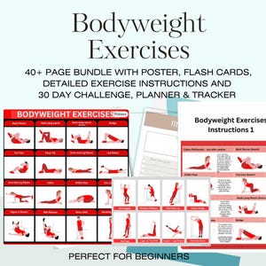 32 Bodyweight Exercises 40+ Seniors Back Pain Nerve Home Workout Pilates Flexibility 30Day 12 Week Challenge Physical Therapy PDF Download