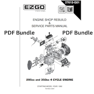 1992-2007 295cc 350cc 1996 EZ GO TXT Elektro Golf Cart Service Teile Handbuch Motor Reparatur Werkstatt Vintage Fehlersuche Sofort Download