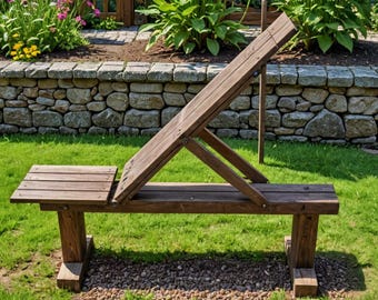 DIY Wooden Adjustable Flat Incline Weigh Gym Bench Plan Exercise Equipment Indoor Plan Patio Bench Woodworking PDF Instant Download