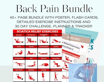 16 Übungen bei Rückenschmerzen Ischiasschmerzen Nerven Pilates Balance Flexibilität 30Tage 12 Wochen Selbst Herausforderung Workout Physiotherapie PDF Download