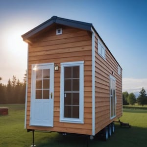 Tiny House 2 Lofts Aanhangwagen Budget Draagbare Cottage Boerderij Huis Bouwers Concept Plannen AirBNB Vakantiehuis bouwen DIY PDF Instant Download