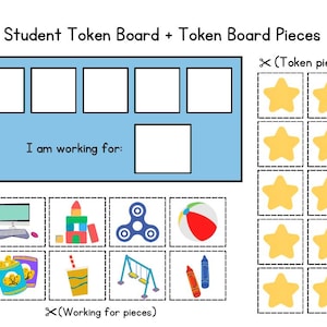Schüler Token Board Reward Chart Visuelle Hilfe Incentive Chart Positives Verhalten Bild Aufgabenkarte Besondere Bedürfnisse Homeschool Token Printable