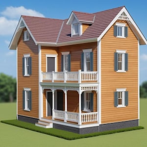 DIY Architekten Entworfen Dollhouse 1 Miniatur Puppenhäuser plus Puppenhaus-Möbel Pläne machen Vintage Buch Bundle Instant Download