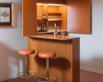 DIY Mid Century Modern MCM Bar Plans PDF Table Indoor Living Dining 1950s Renovation Furniture Design Instant Download