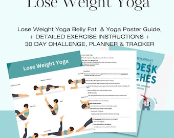 21 Exercices pour perdre du poids Yoga du ventre et ballonnements du ventre Débutant intermédiaire Défi 30 jours Exercices d'assouplissement à domicile Entraînement à domicile PDF