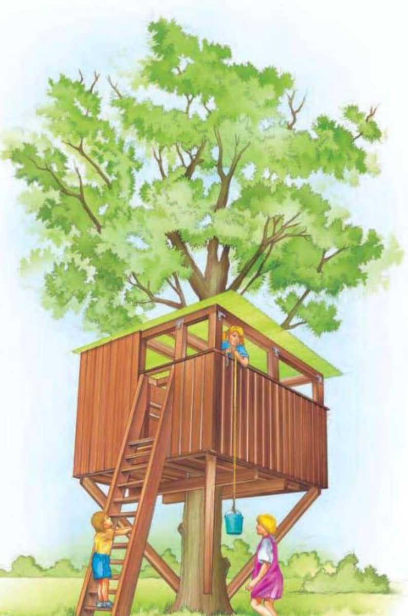 DIY 8x8 Treehouse With Fibreglass Roof Playhouse Elevated Blind Box ...