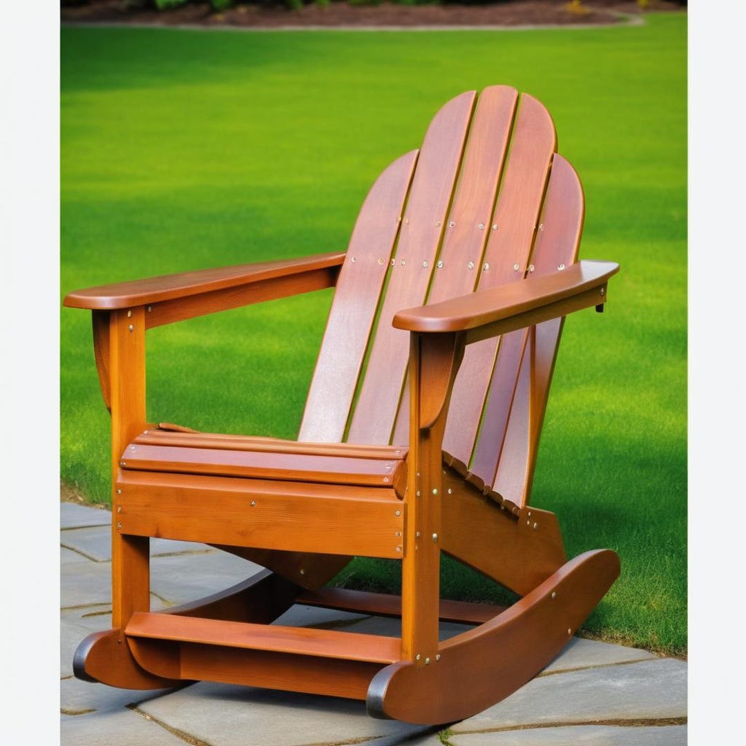 DIY Adirondack Rocker Chair Woodworking Rocking Plans PDF Vintage Porch ...