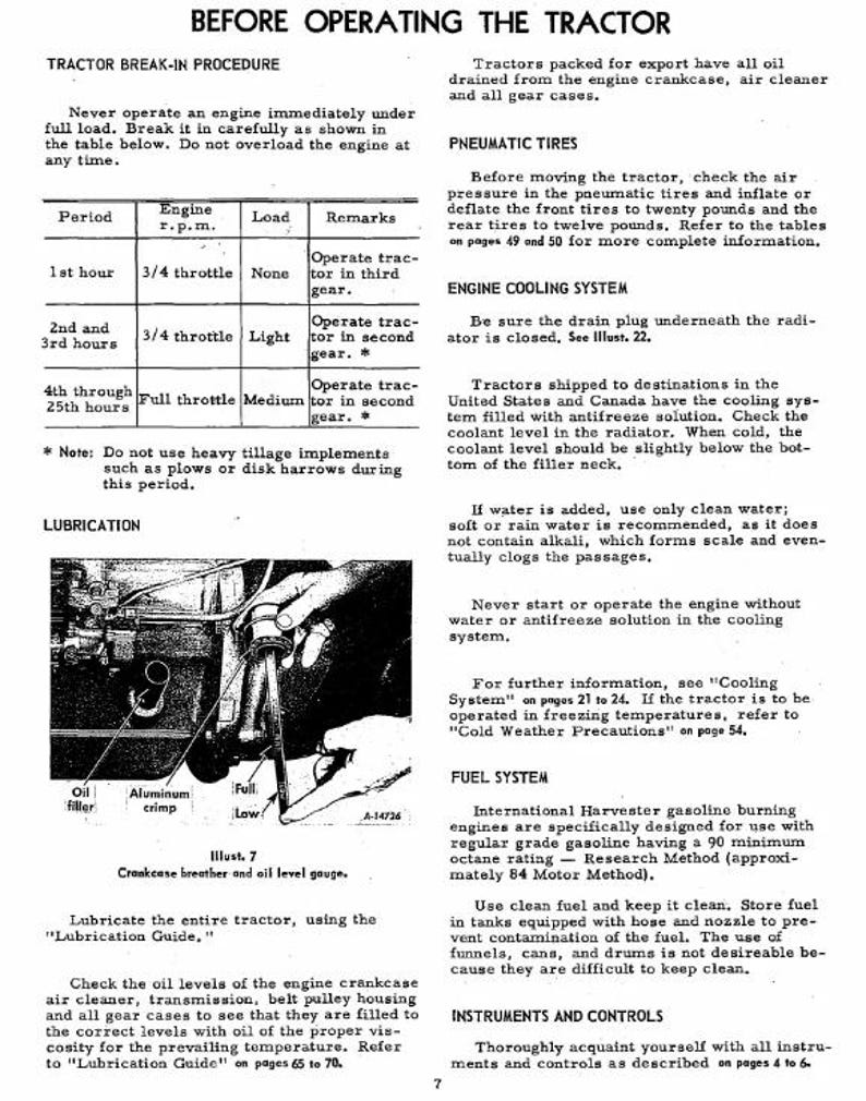 IH Cub and Lo-boy Tractor PDF International Operation Service Manual Cub Cadet Workshop Repair ...