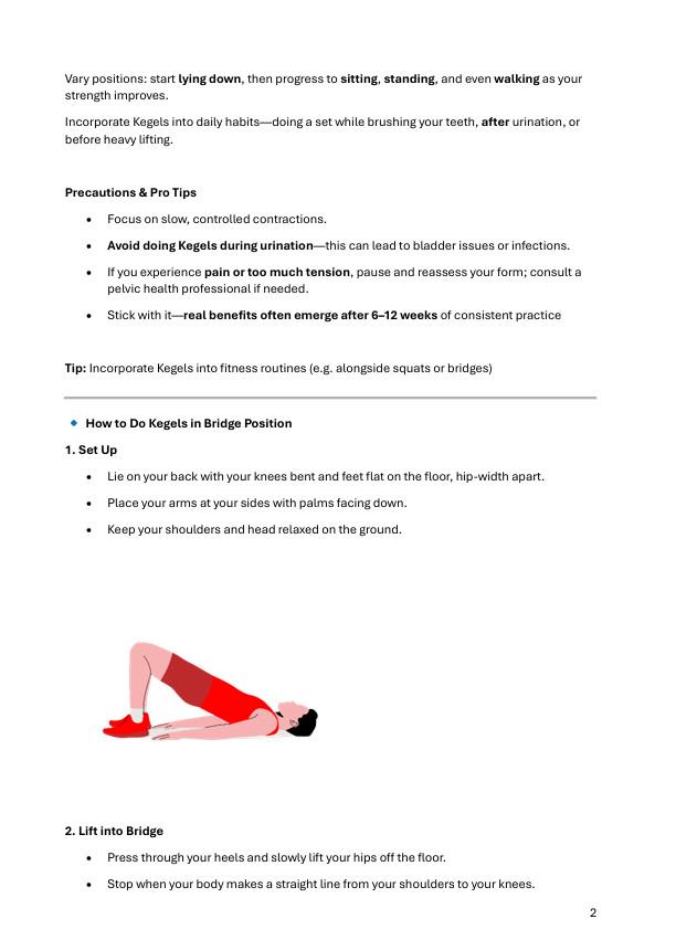 Men Pelvic Floor Prostate Kegel Exercises for Men Printable Guide ...