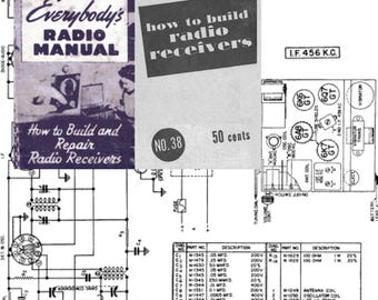 1947 Radio Diagrams PDF Everybody's Radio Manual Build and Repair Radio Receivers plus Diagrams PDF Vintage Ham Radio Instant PDF Download