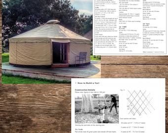 DIY 10' 12' 14' 16' Yurt Construction Plans Home Office Artists Studio Shed Cabin Build Plans Wooden Woodworking Plan PDF Instant Download