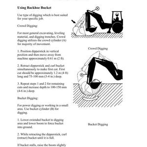 Backhoe Loader Basic Operation Manual Instruction PDF Handbook Workshop Part Repair Instant Download