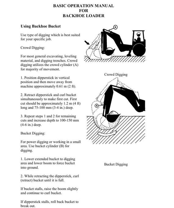 Backhoe Digging Techniques