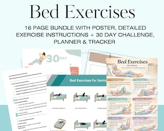 35 Bed Exercises Stretches Trapeze Bar Band Physiotherapy for Seniors Wheelchair Users Nursing Home Mobility 12 Week Self Challenge PDF