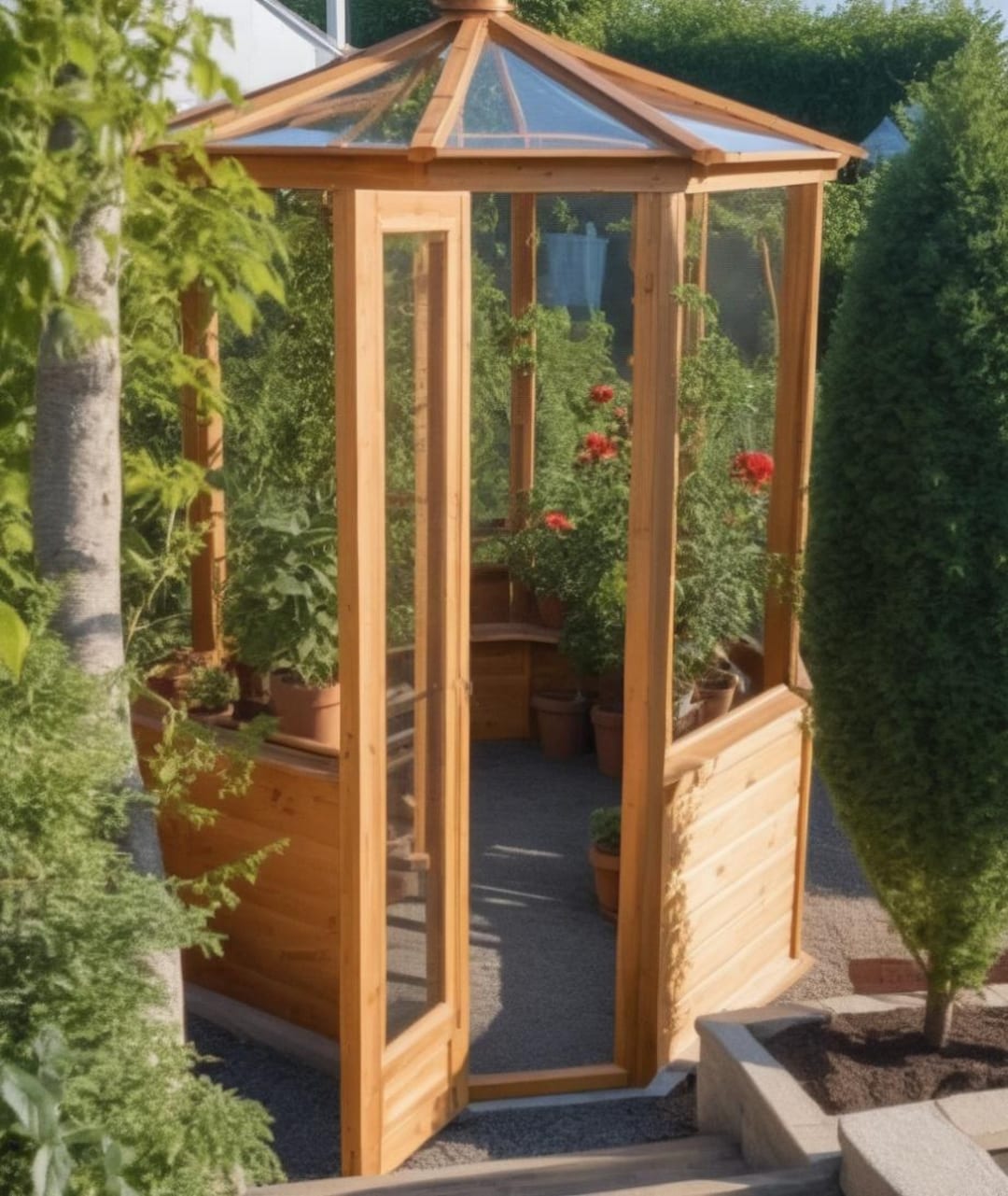 DIY 5x5 Ft Octagonal Gazebo Greenhouse Home Office Artists Studio Shed ...