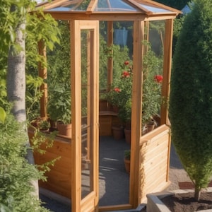 DIY 5x5 ft Octagonal Gazebo Greenhouse Home Office Artists Studio Shed Gardenhouse Cabin Build Plans Wooden Woodworking Plan PDF Download