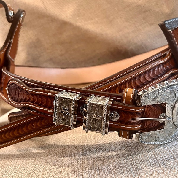 Texas Ranger Duty Belt (Hand Tooled Leather)