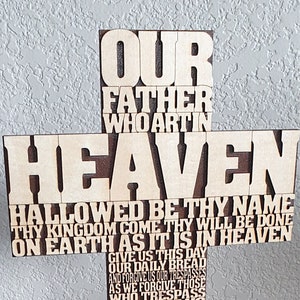 The Lord&#39;s Prayer - Engraved in Wood