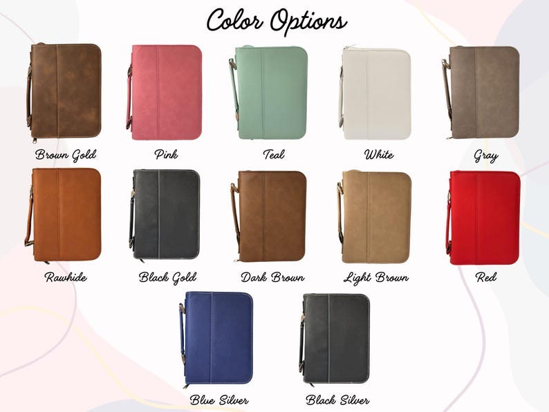 Custom Floral Leather Bible Cover Engraved Bible Cover Personalized