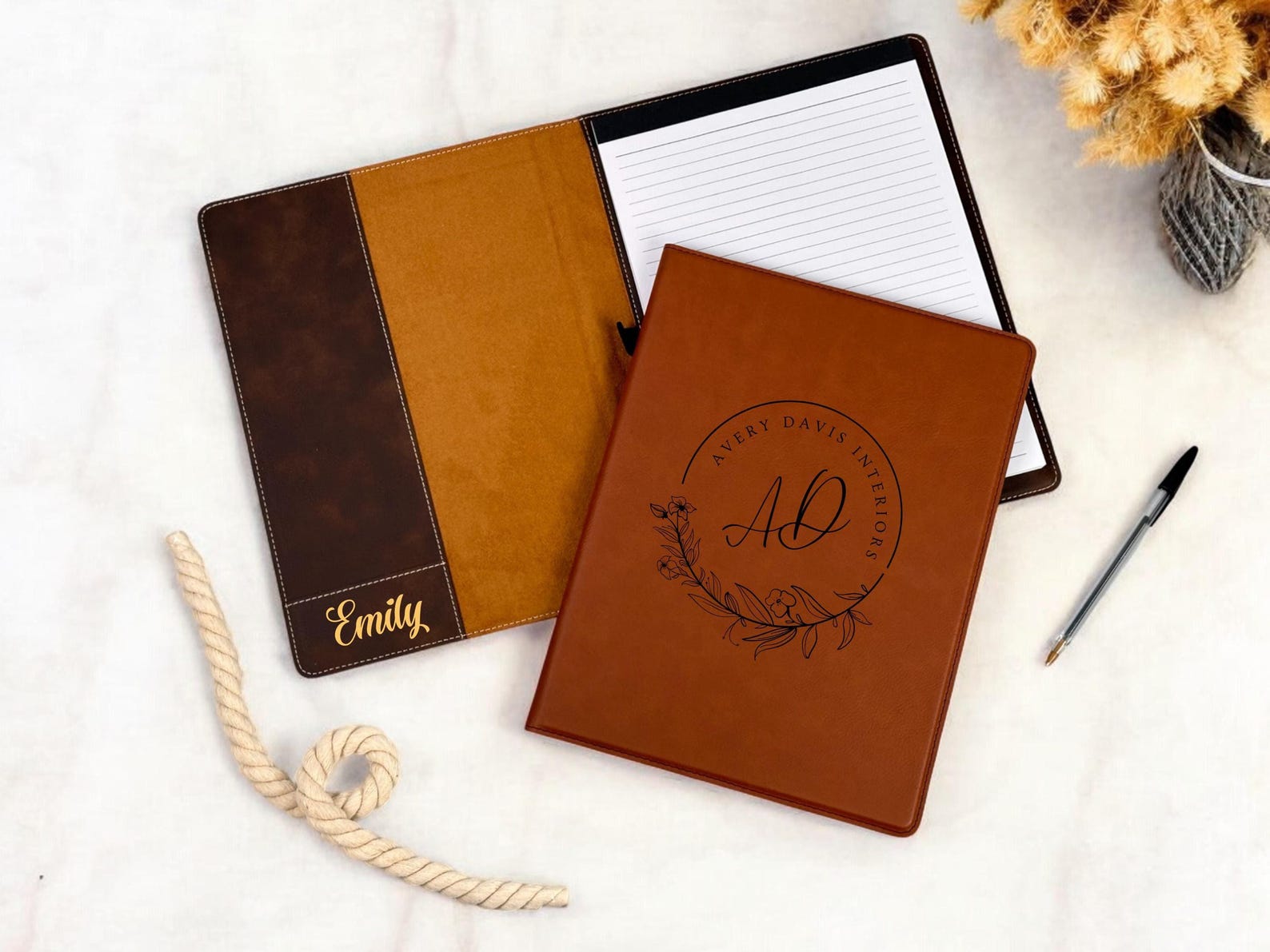 Leather Portfolio Personalized Notepad Corporate Gifts Leather Padfolio ...