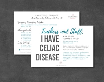 Fiche de sécurité scolaire sur la maladie cœliaque : sensibilisation au sans gluten (téléchargement numérique)