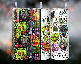 Vaso de villanos / Vaso personalizado / Los villanos lo hacen mejor / Halloween / Vaso espeluznante