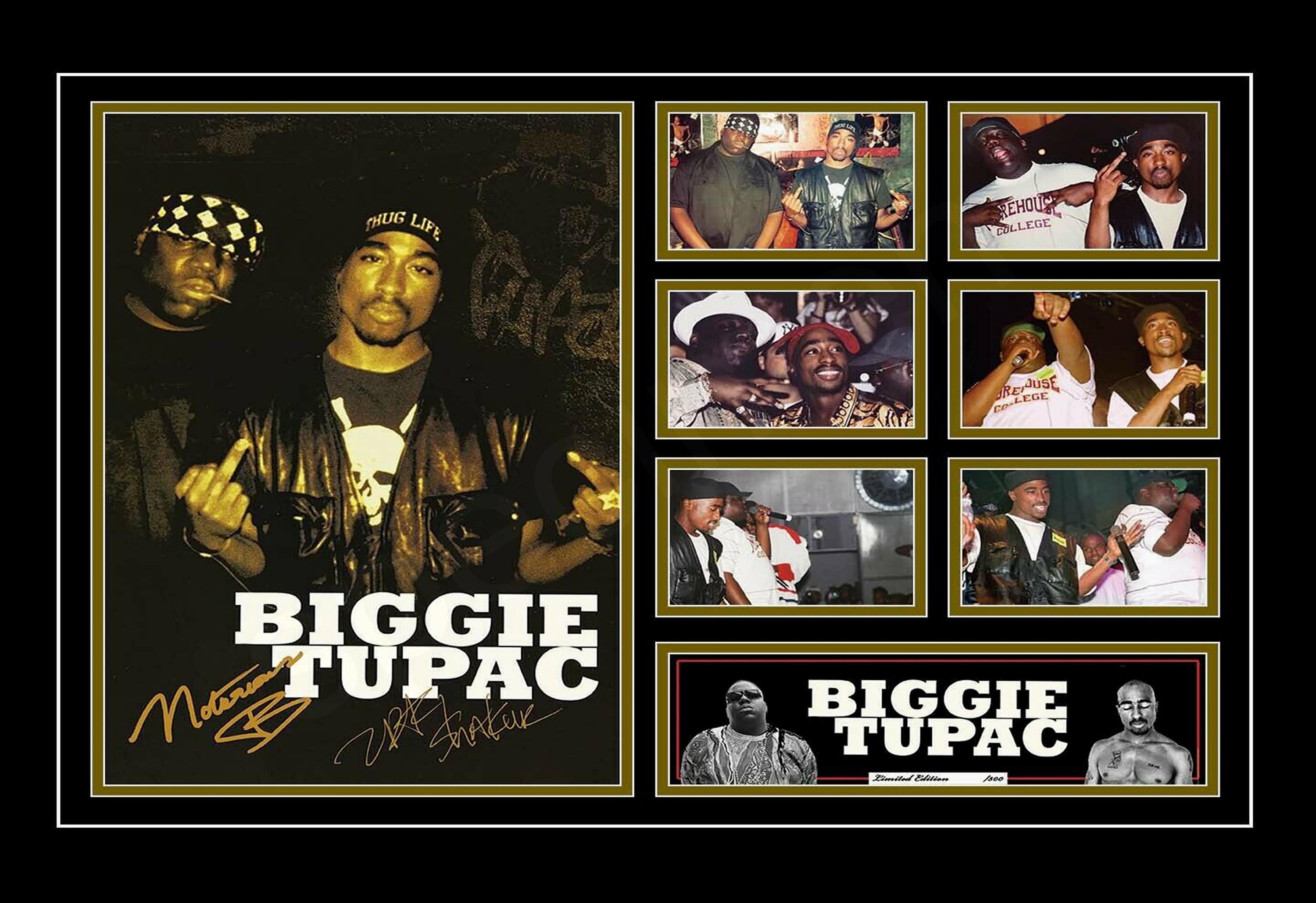 Photo Autographe Originale 2Pac & Janet Jackson - Signée, Format 10x15 Cm, Occasion