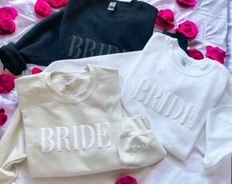 Gepersonaliseerde verlovingssweatshirt bruids douche cadeau toekomstige mevrouw initiële hart mouw vieren liefde Moederdag cadeau Mama trui