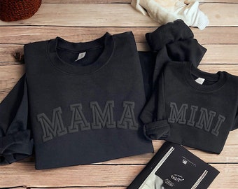 Custom Mama Kid Matching Sweatshirt  Mothers Day Gift Personalized Mom Sweater Birthday Gift for New Mom Gift Minimalist Style Sweatshirt