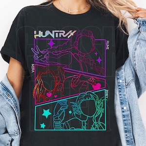 Huntrix t shirt, Kpop Demon Hunters shirt, Kpop idol group shirt, Mira, Rumi, Joy shirt, Huntrix fan, kpop fan, korea shirt
