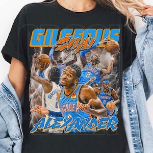 Shai Gilgeous Alexander shirt, basketball shirt, vintage 90s rap style tee, unisex men & women