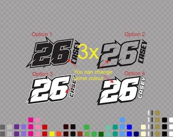 Adesivi Numeri Personalizzati Moto