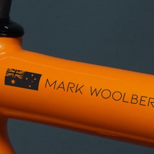 2x Australian Flag and Name Decal for Cyclists – Personalised Bike or Helmet Sticker | Outdoor Durable Decal | No Backgroundb Many sizes