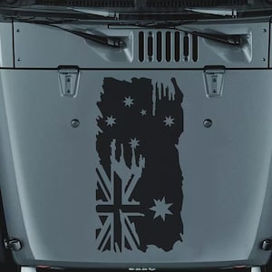 Distressed Australian Flag Car Sticker – Weatherproof Vinyl Decal – Bubble-Free,  Aussie Pride Rustic Flag for Cars, Utes, Laptops, Windows