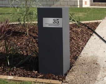 Engraved Address House Sign Plaque Street Number Modern Mailbox Sign