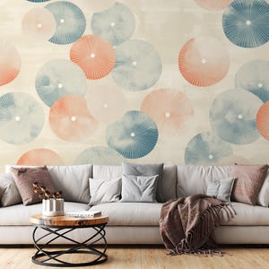 Modern pastel geometric wallpaper for stylish interiors
