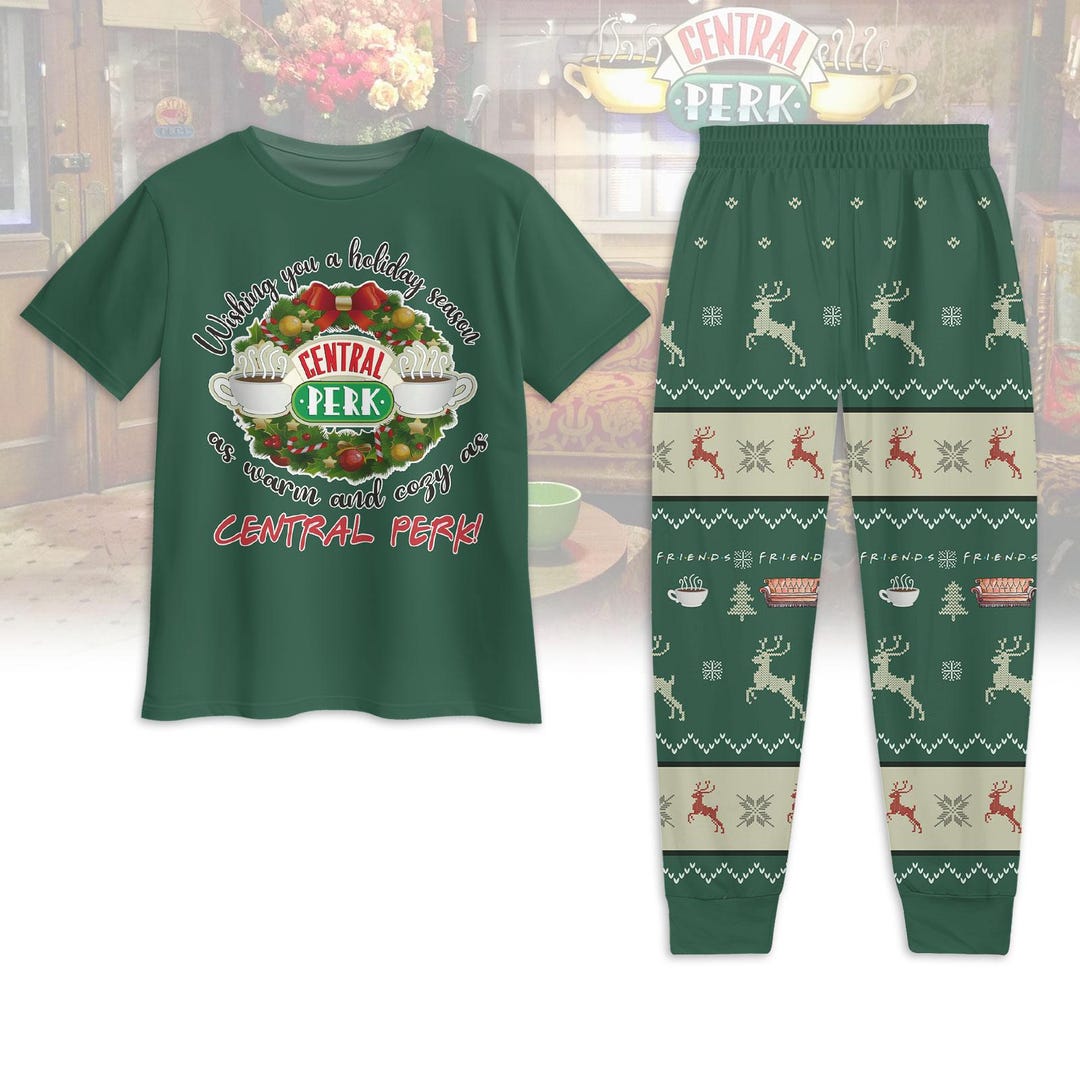 Tv Reklam Pyjamas Central Perk Pajamas Set, Friends Tv Show T-shirt Pants Set, TV Series ...