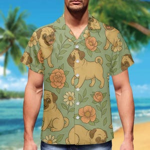 Cottagecore Corgi Hawaiian Shirt, Funny Puppies Floral Button Shirt, Corgi Owner Summer Shirt,  Gift for Dog Lover, Cute Floral Puppy S