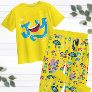 Pijama Joy de Intensa-Mente, Pijama Joy de Disney, Camiseta "Está bien sentirse bien", Pantalones de dibujos animados de Disney Pixar, Pijama Emotion de Disney para mujer