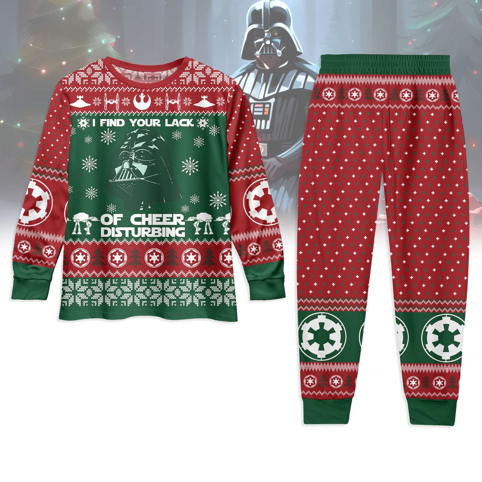 Discover Vader Star Wars Pajamas, I Find Your Lack of Cheer Disturbing, Disney Movie Loungewear, Disneyland Family Matching Pajama Set